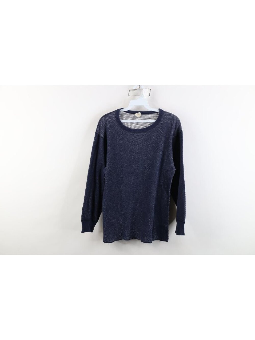 Vintage 70s Streetwear Mens XL Blank Thermal Waffle Knit Long Sleeve T-Shirt USA